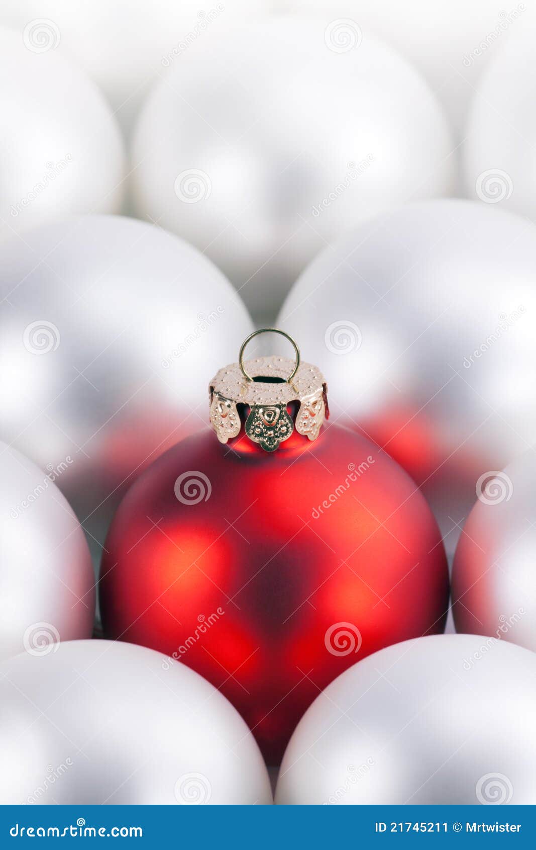 Red and White Christmas Balls Stock Image Image of circle, season