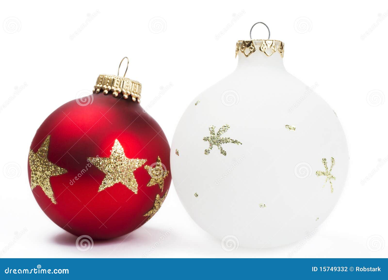 Red and White Dull Christmas Balls Stock Photo Image of ball, season
