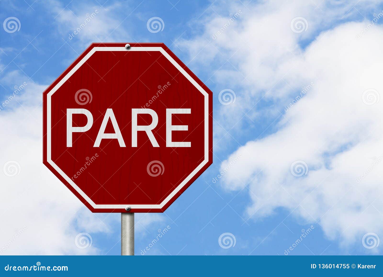 red and white pare stop sign