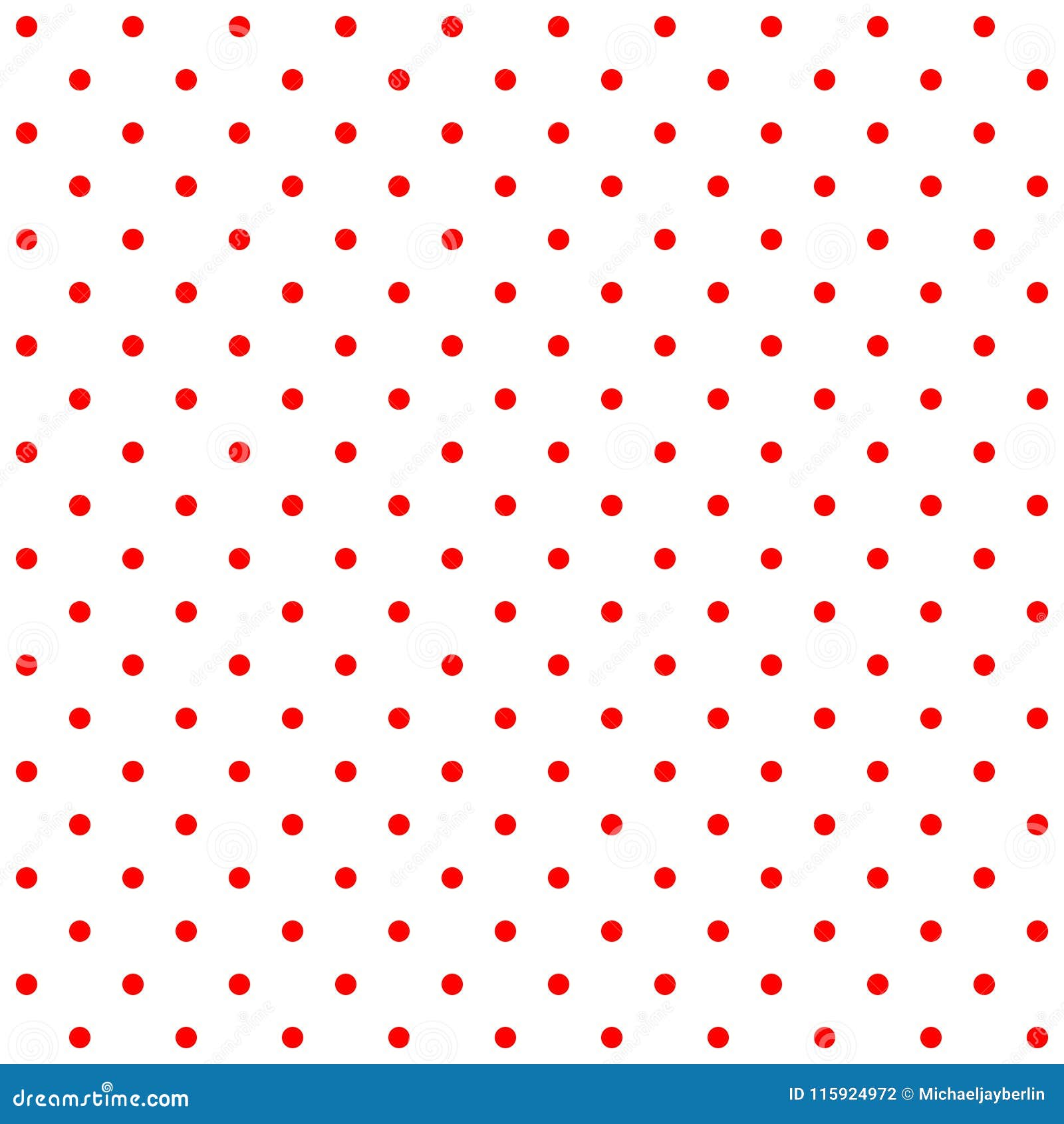 Red On White Retro Design Polka Dots Background Seamless Square