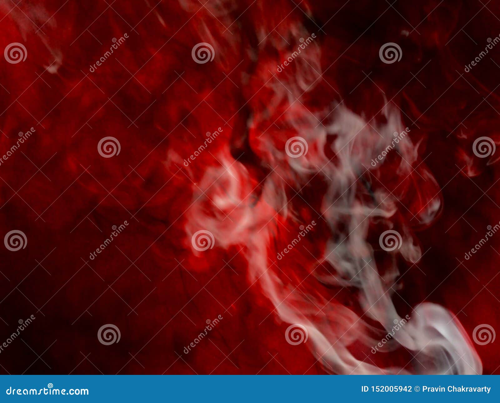 Red And White Smoke Isolated Black Background Abstract Smoke Mist