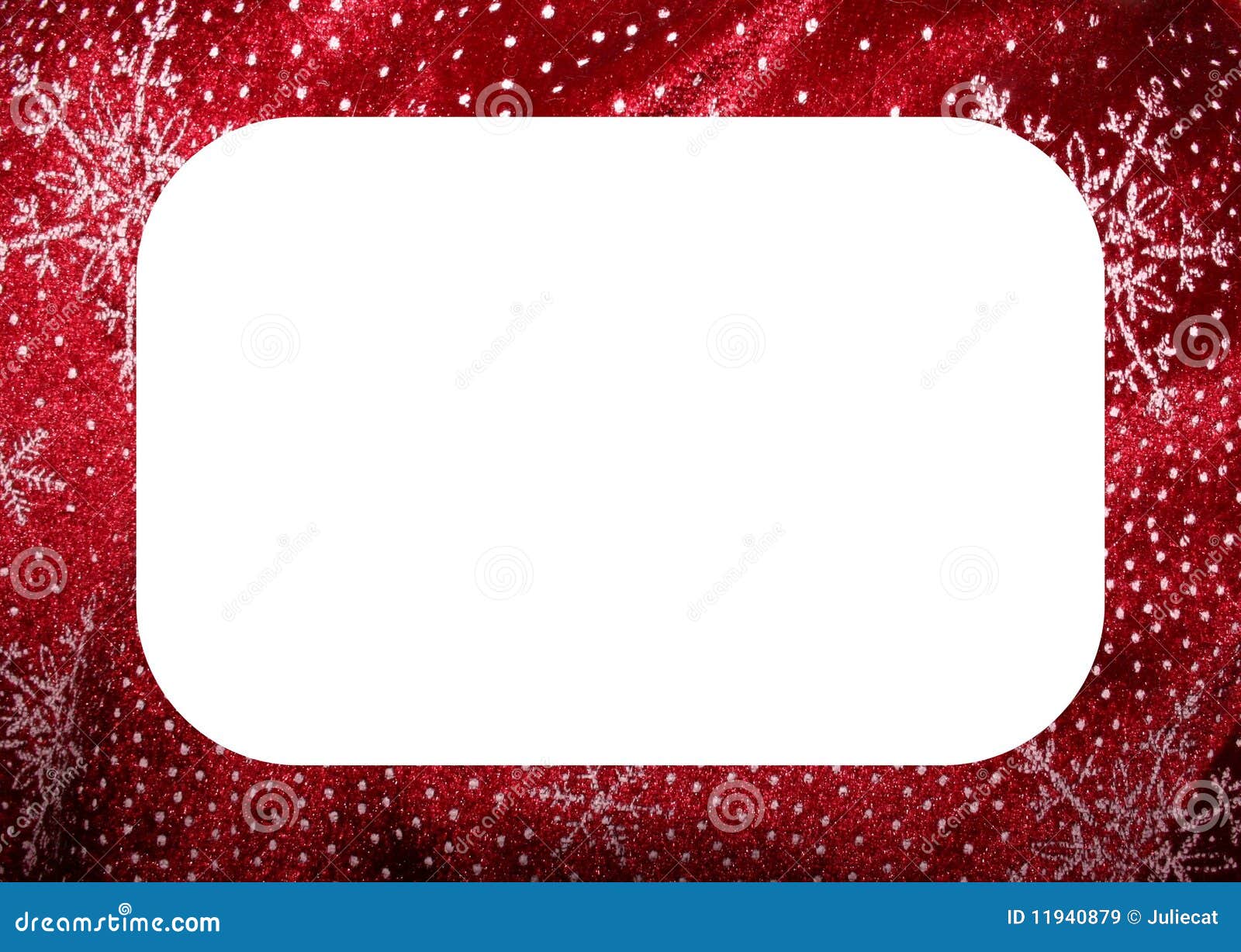 Red White Snowflakes Christmas Frame Stock Illustration - Illustration