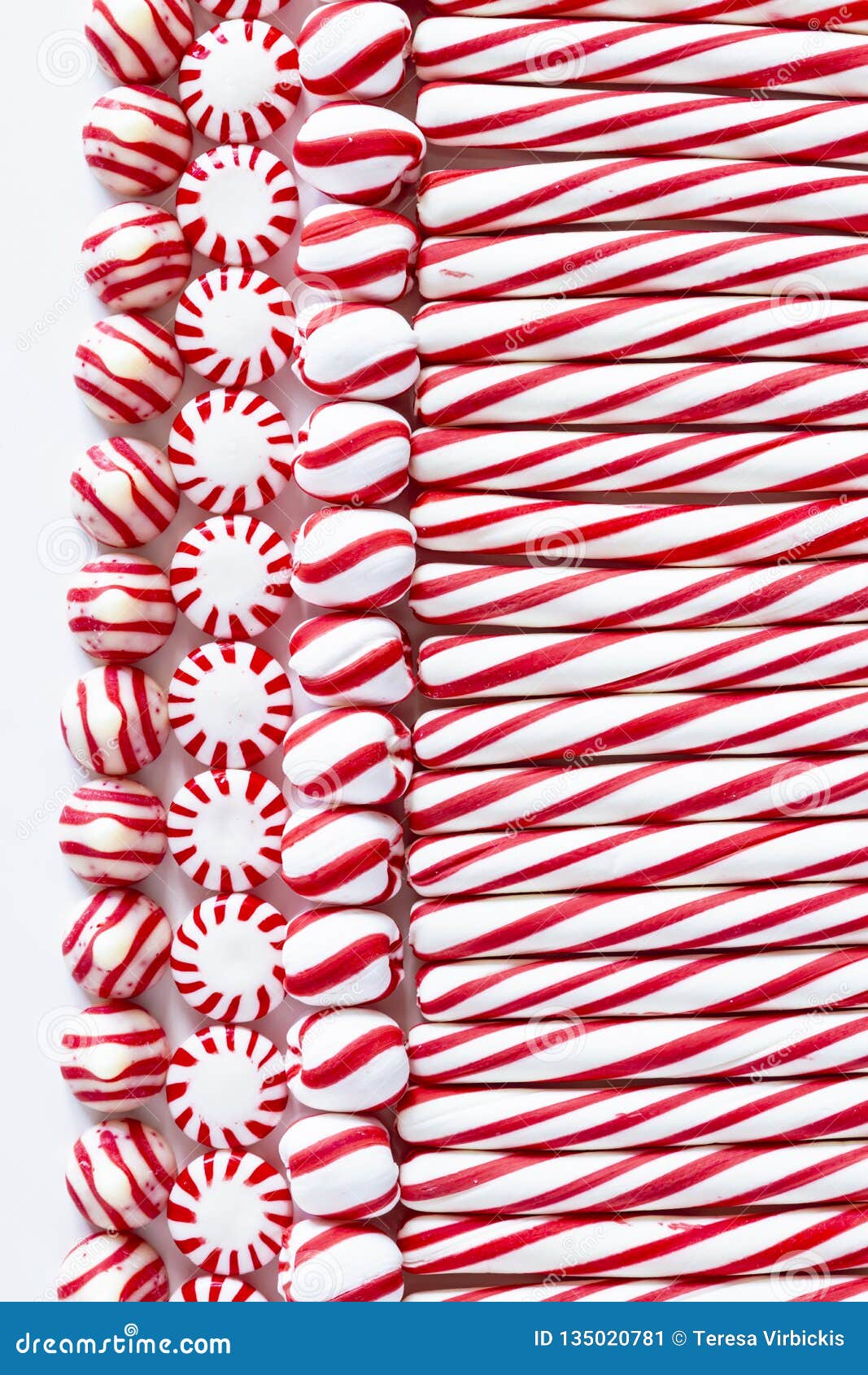 Red And White Striped Peppermint Candies Stock Image Image Of White