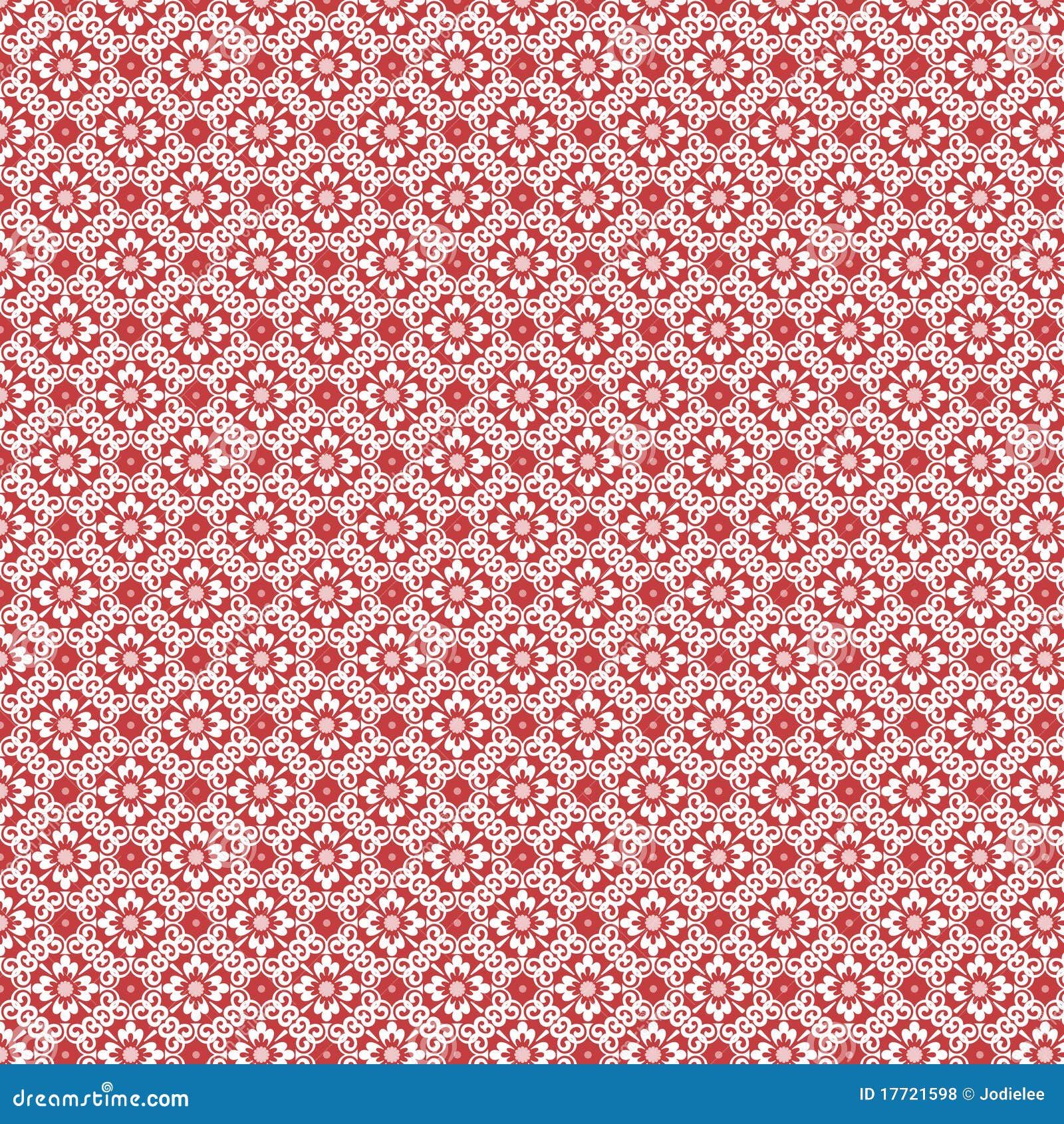 Red and White Vintage Damask Repeat Pattern Stock Photo Image of