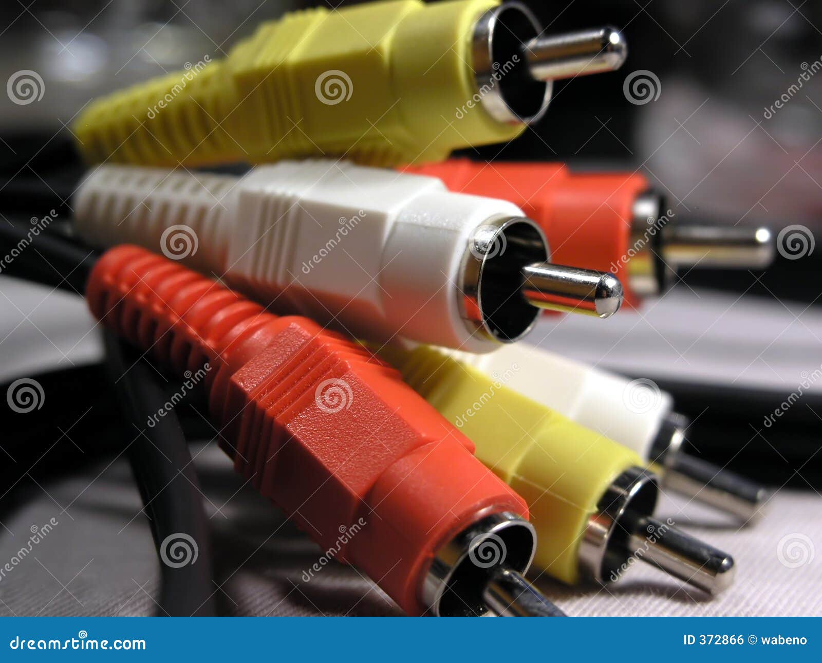 Red Yellow White Cable / Cables Free Stock Photo Closeup of red