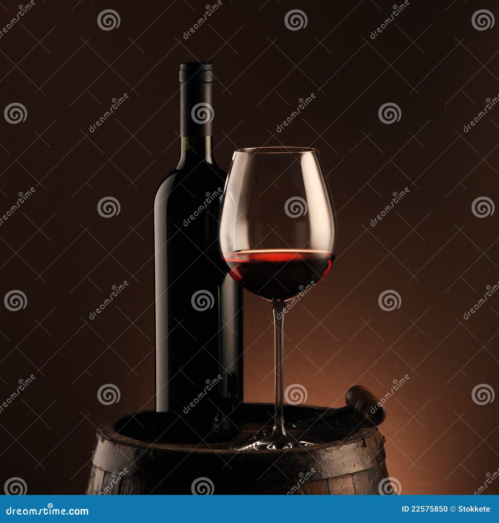 Red wine, bottle and glass stock photo. Image of space - 22575850