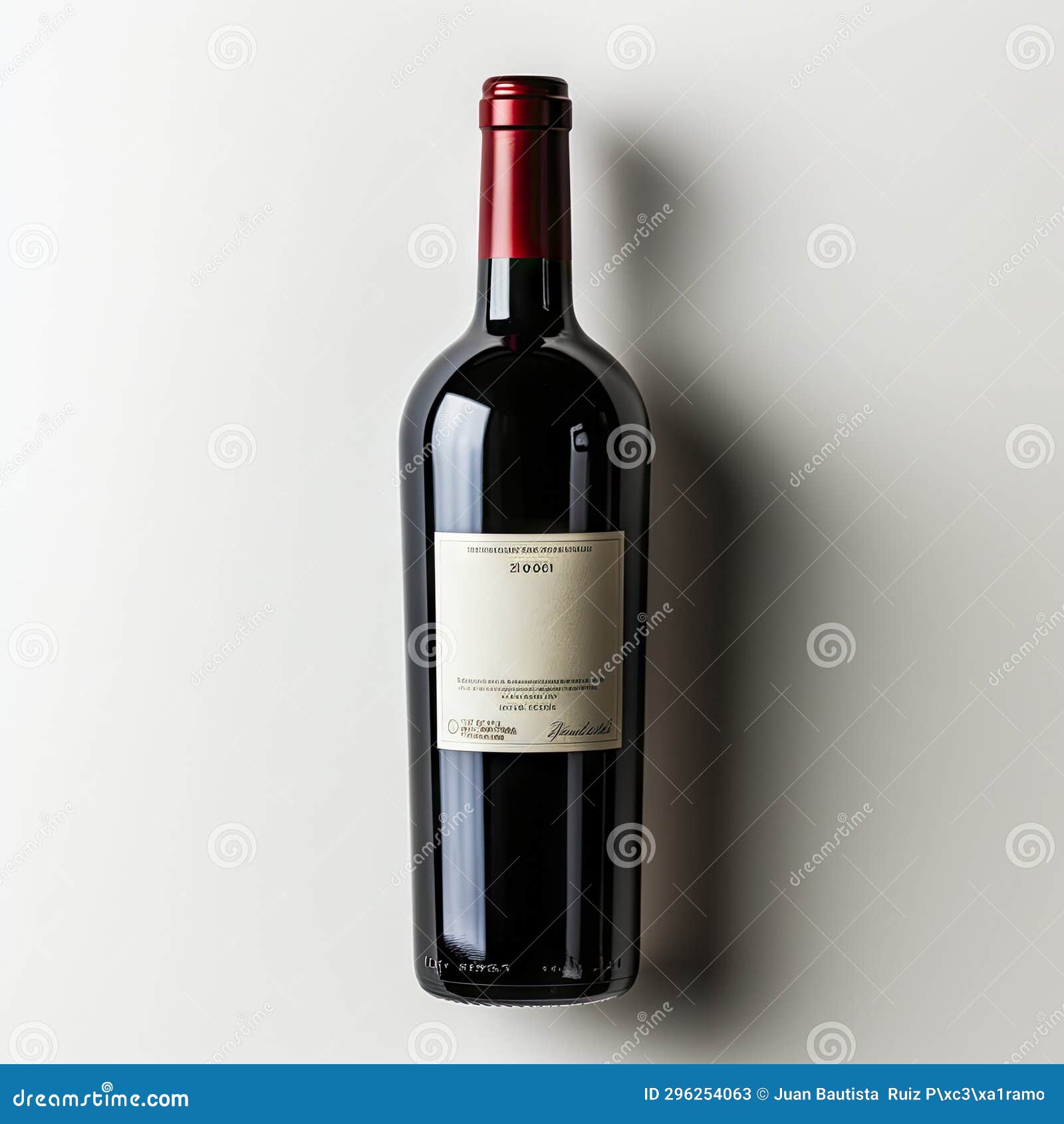Red Wine Bottle and Glass on White Background. Stock Image Image of