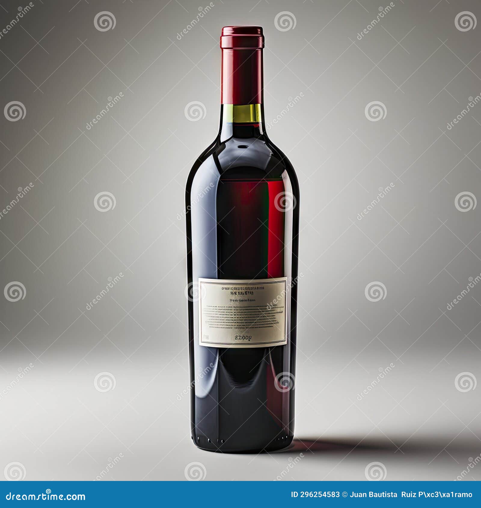 Red Wine Bottle and Glass on White Background. Stock Image Image of