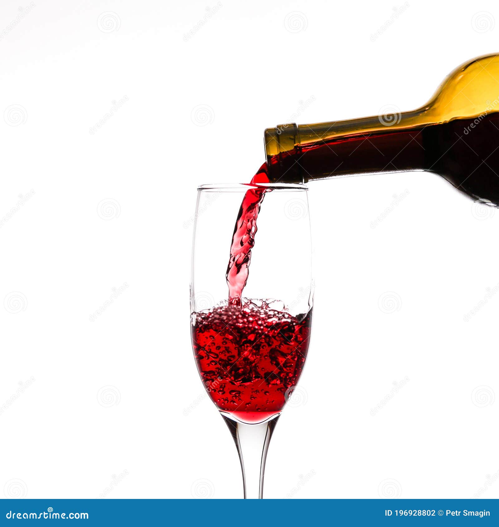 Red Wine Bottle and Glass on White Background Stock Photo Image of