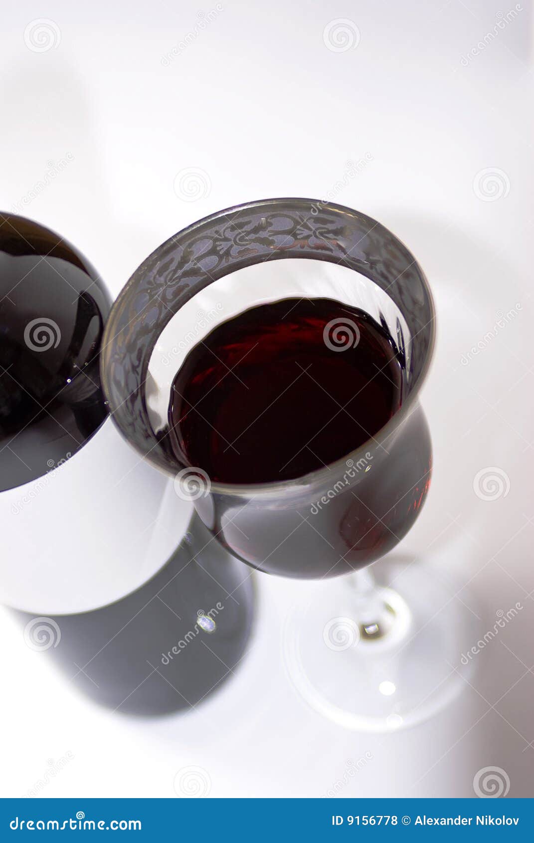 Red Wine Bottle and a Luxury Glass Stock Photo Image of glass, celebrate 9156778