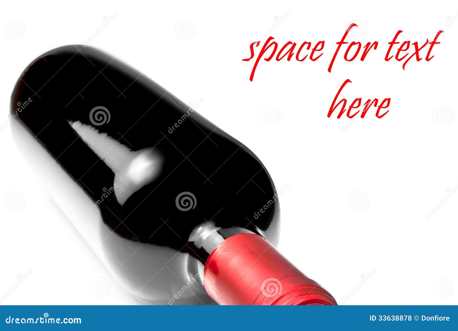 Red Wine Bottle With Space For Text Stock Photo Image of front