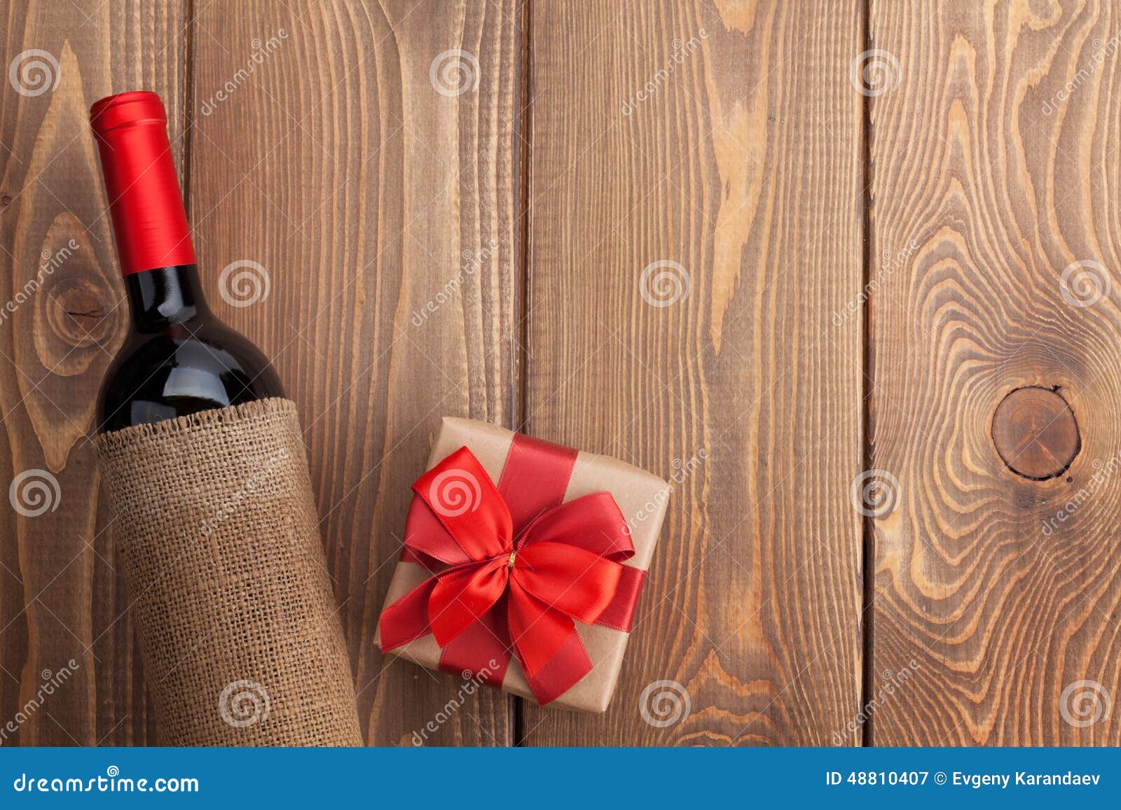 Red Wine Bottle and Valentines Day Gift Box Stock Image Image of vino