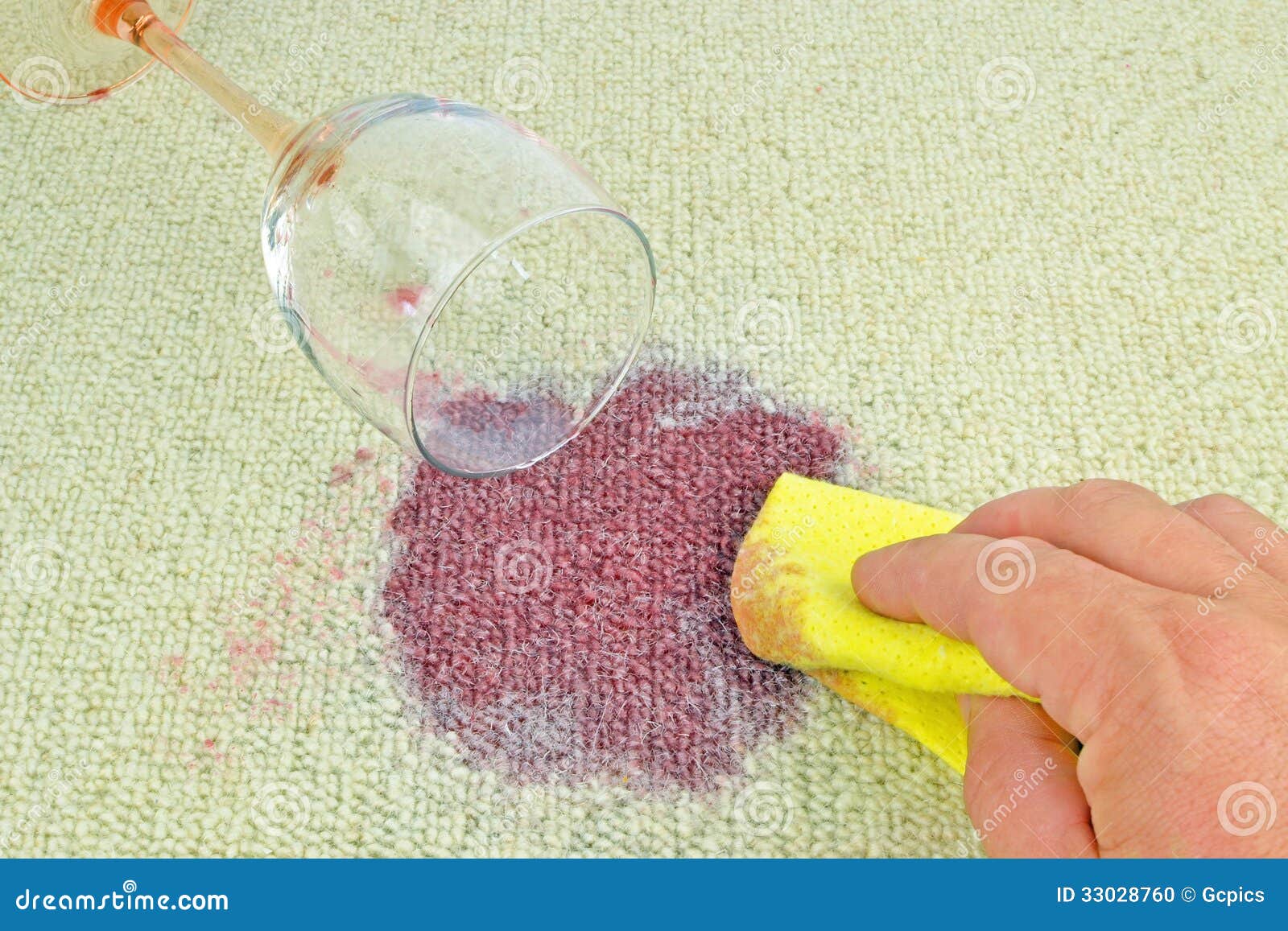 Red Wine on a Carpet stock photo. Image of cloth, hand 33028760
