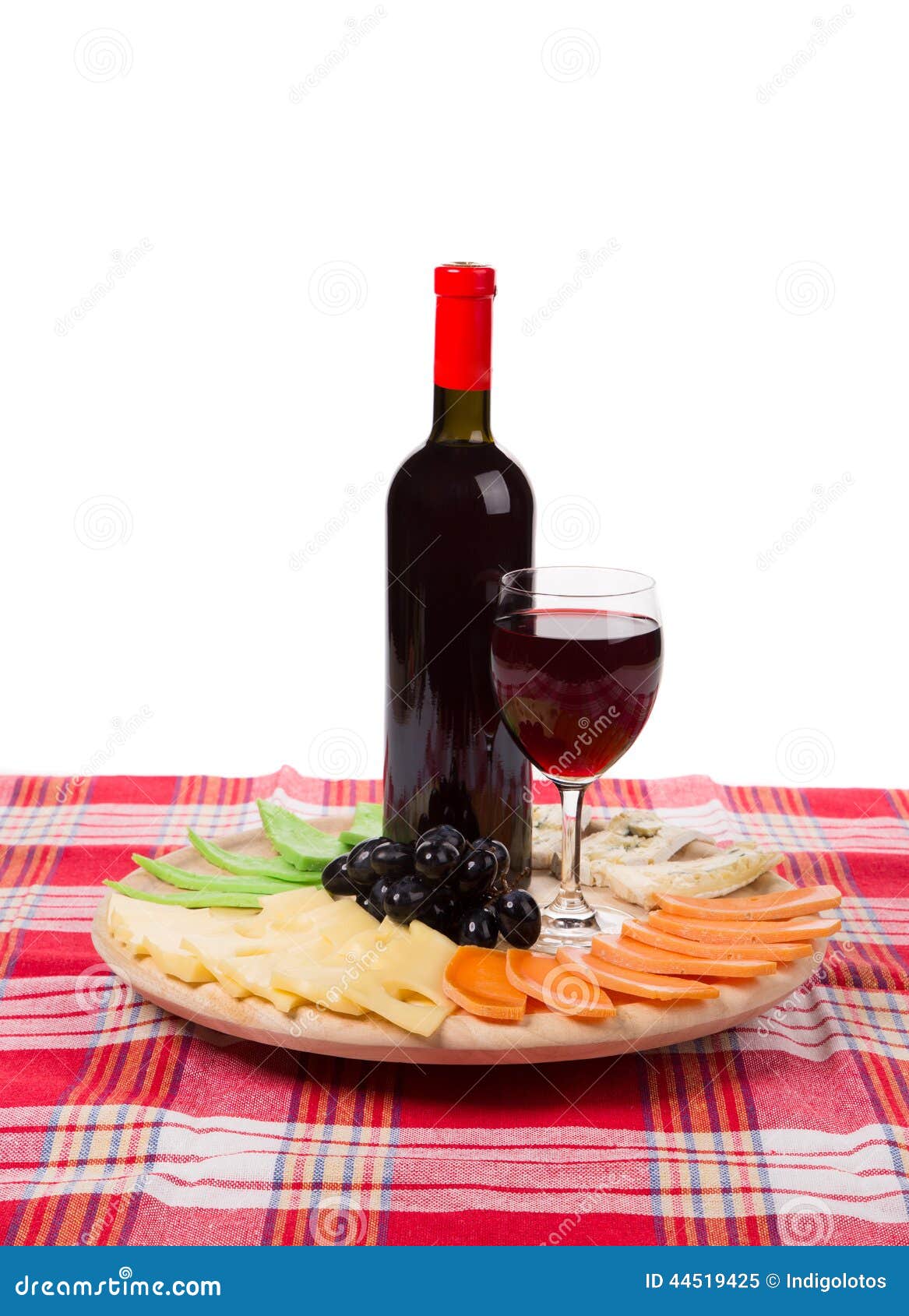 Red wine and cheese plate. stock image. Image of platter 44519425