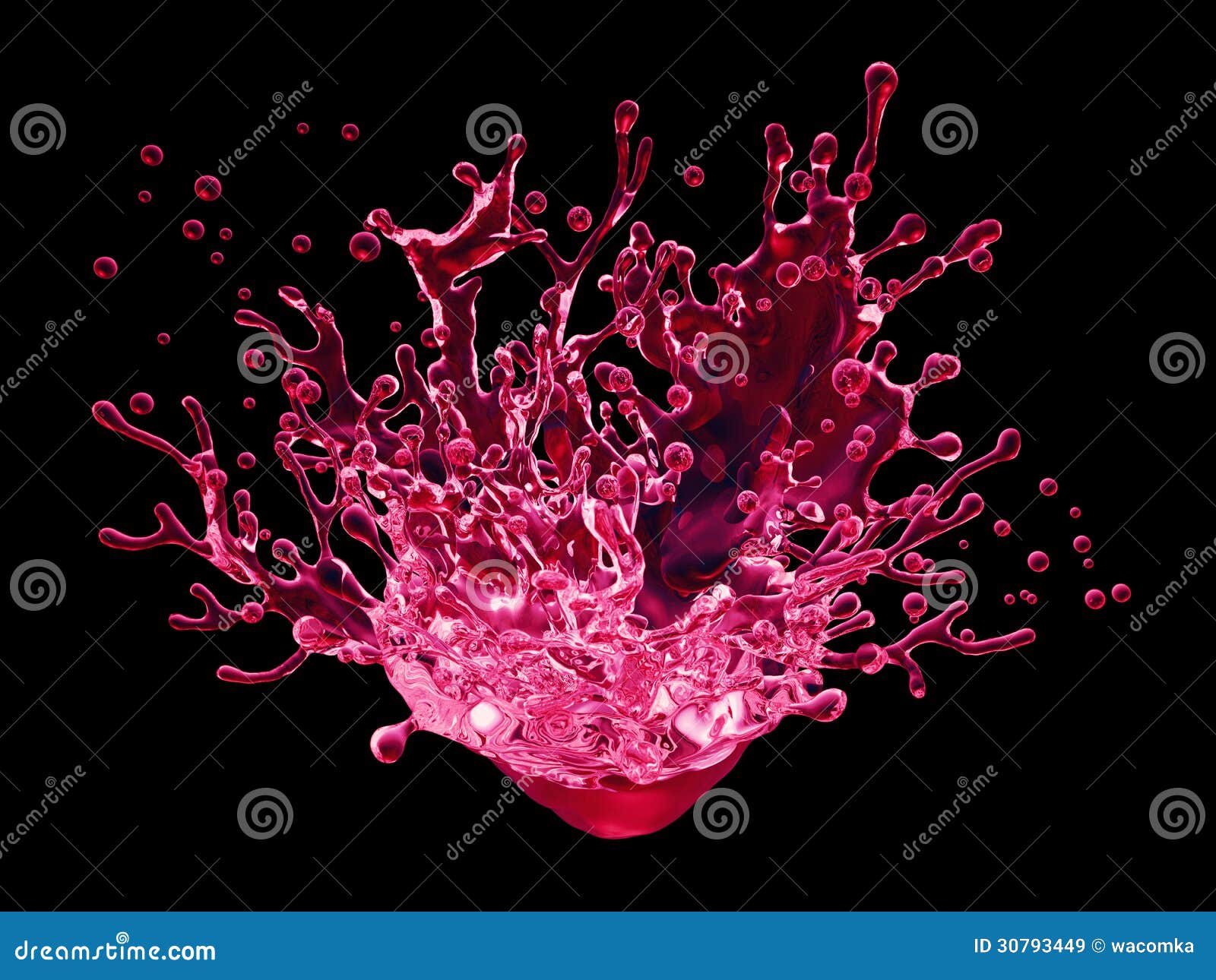 Red Wine or Cherry Juice Drink Splash Stock Illustration Illustration