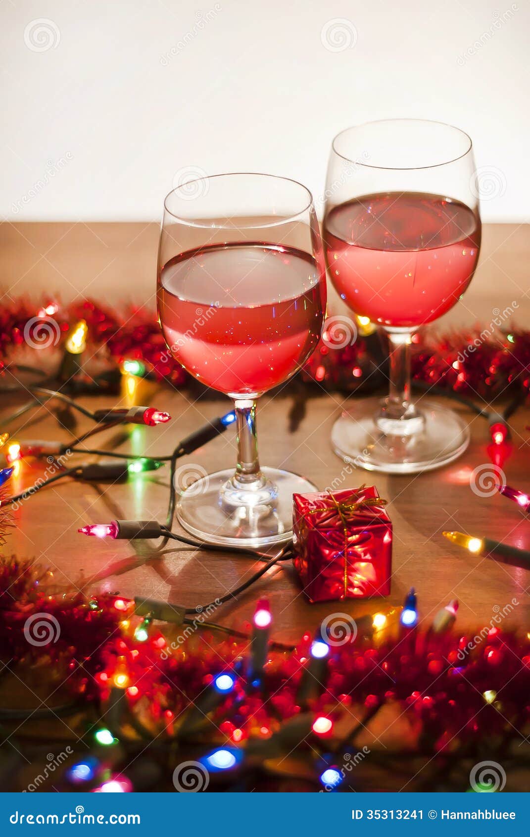 Red Wine and Christmas Decorations Stock Image Image of manual