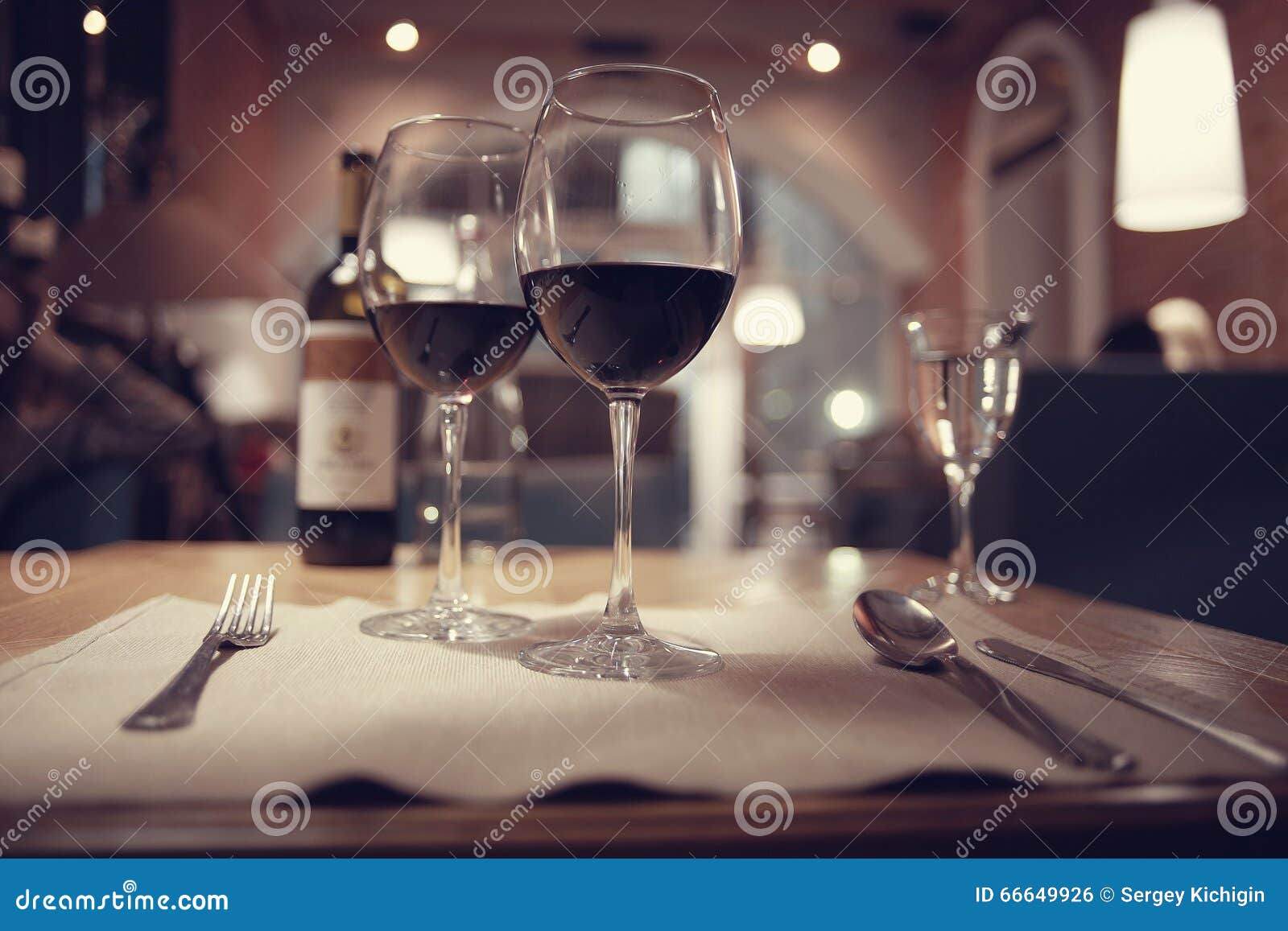 Red Wine in a French Restaurant Stock Photo Image of french, alcohol