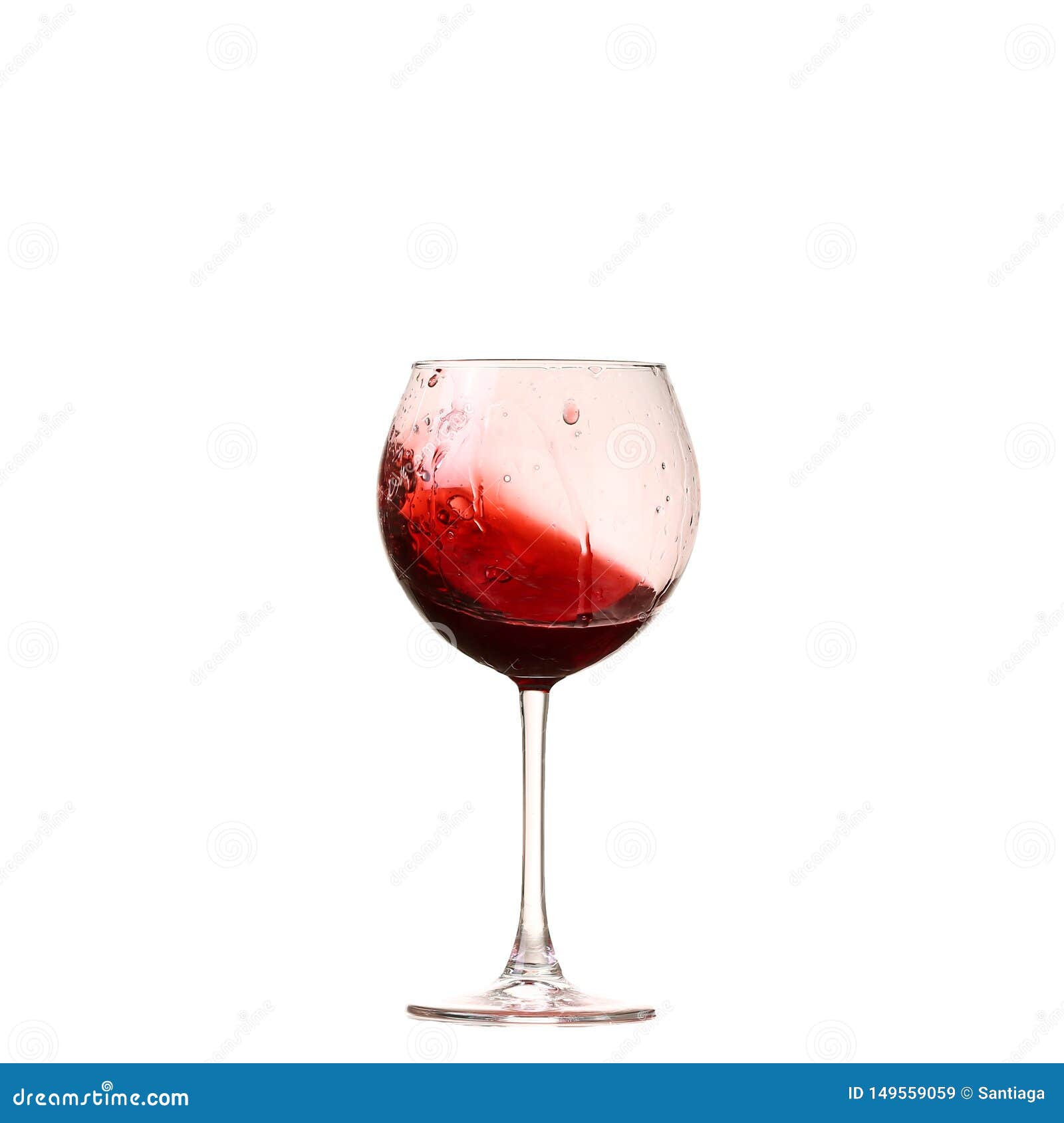 Red Wine Glass on a White Background, Splash Stock Image Image of