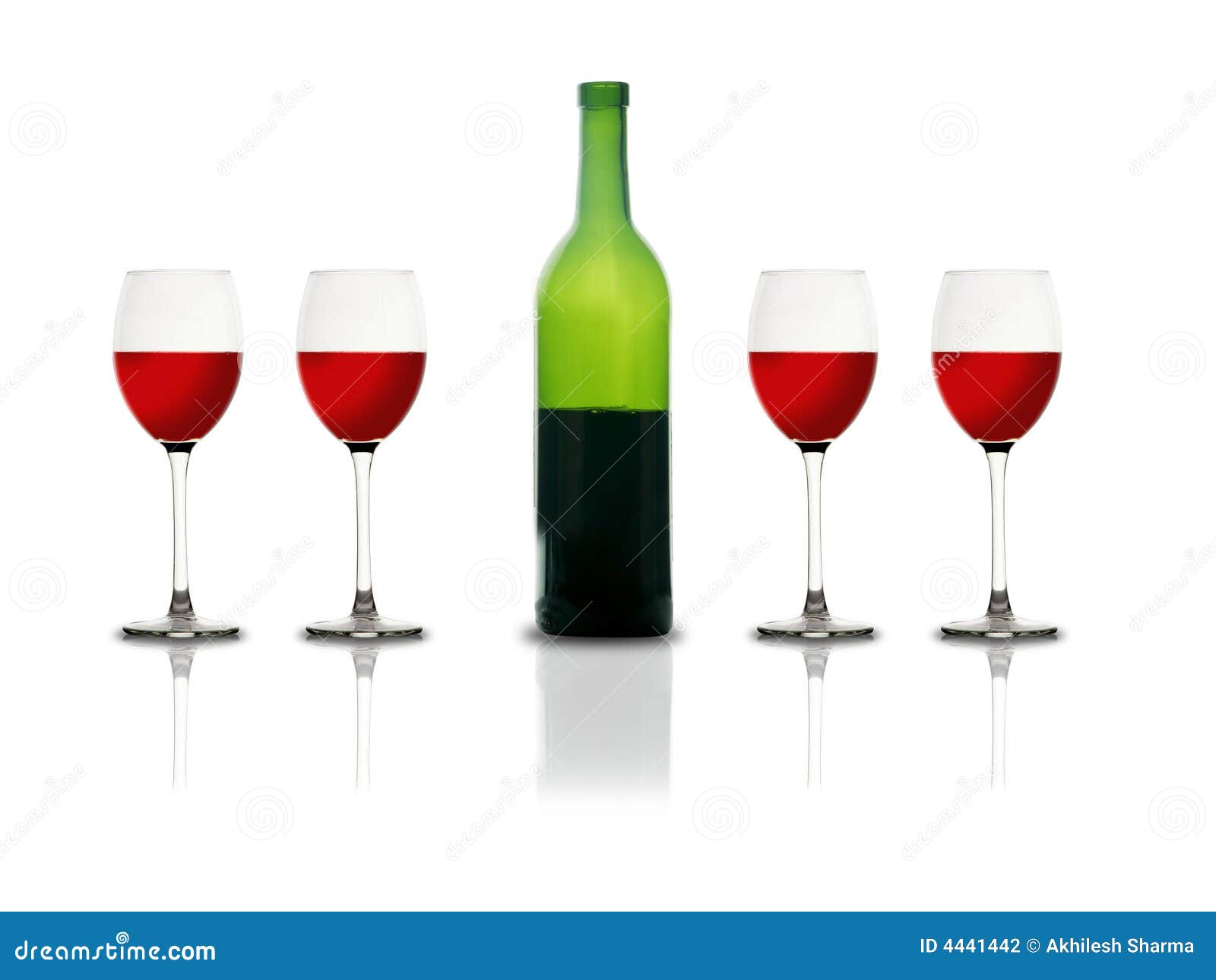 Red Wine Glasses and Bottle Stock Photo Image of cheers, drink 4441442
