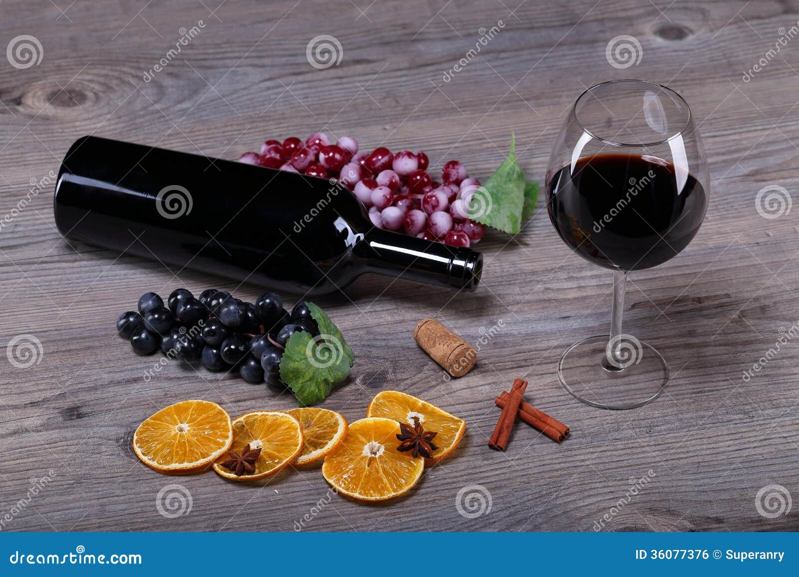 Red wine and grape stock photo. Image of anise, orange - 36077376