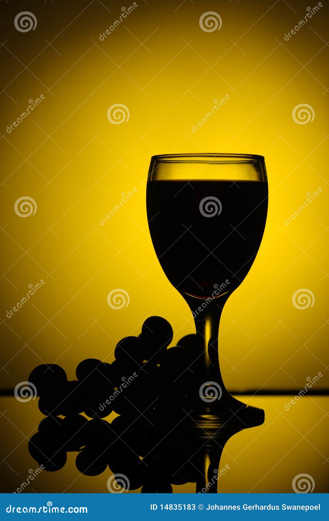 Red Wine with Grapes Silhouette Stock Image Image of macro