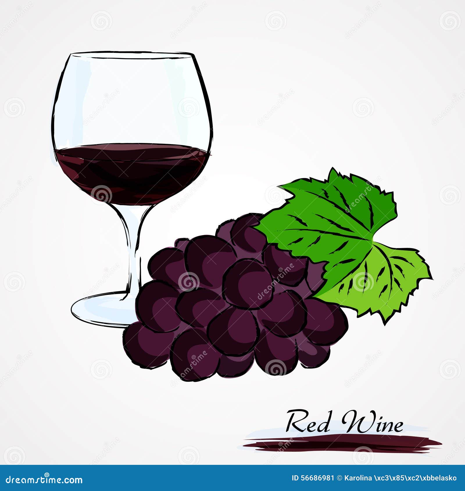 Red wine stock vector. Illustration of grape, light, background - 56686981