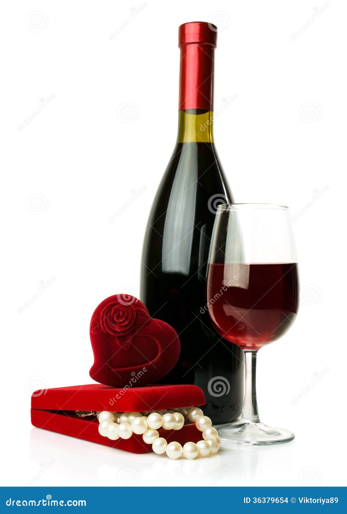 Red wine and pearls stock photo. Image of couple, abstract 36379654
