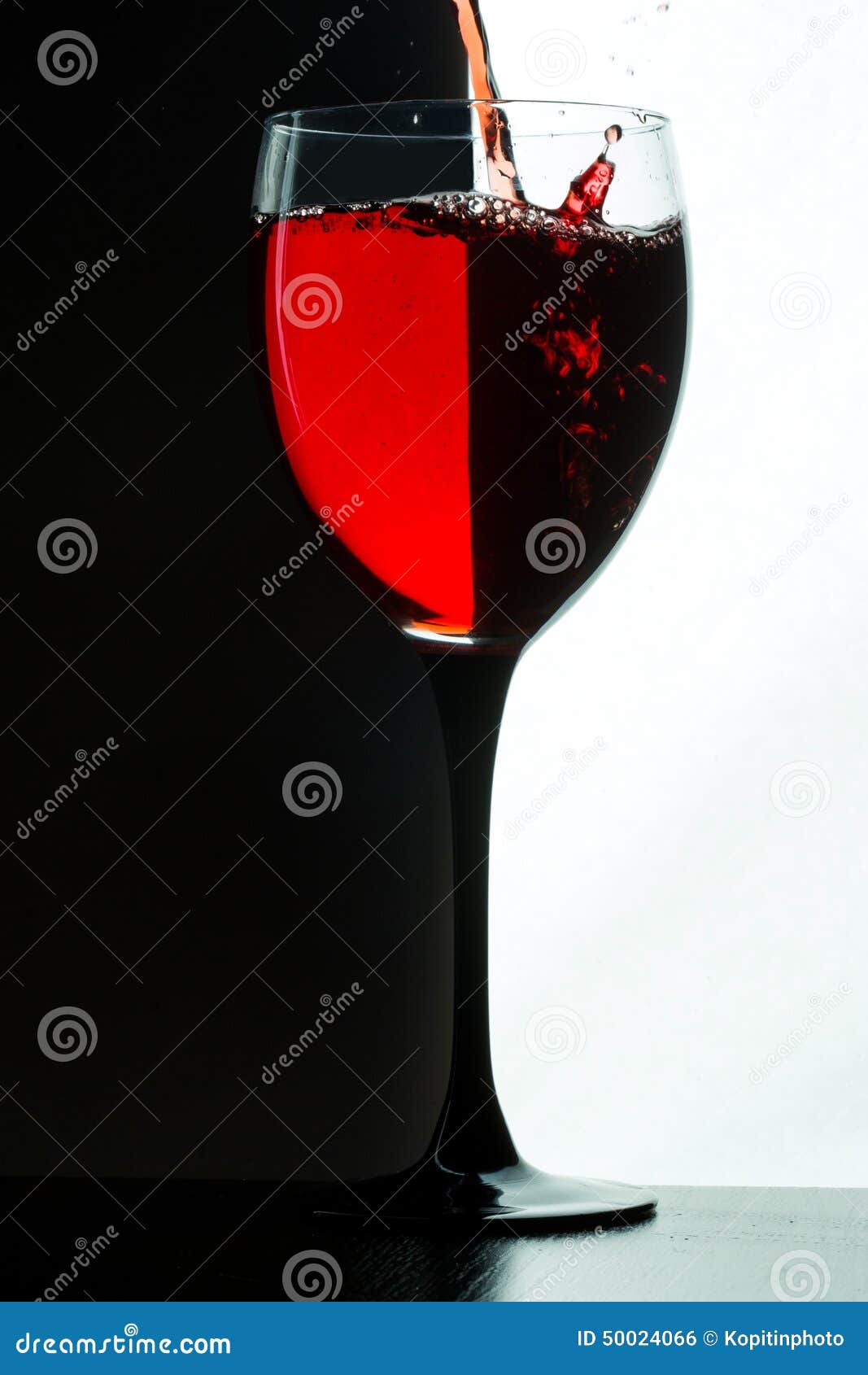 Red Wine Pouring. White on Black Background Stock Photo Image of