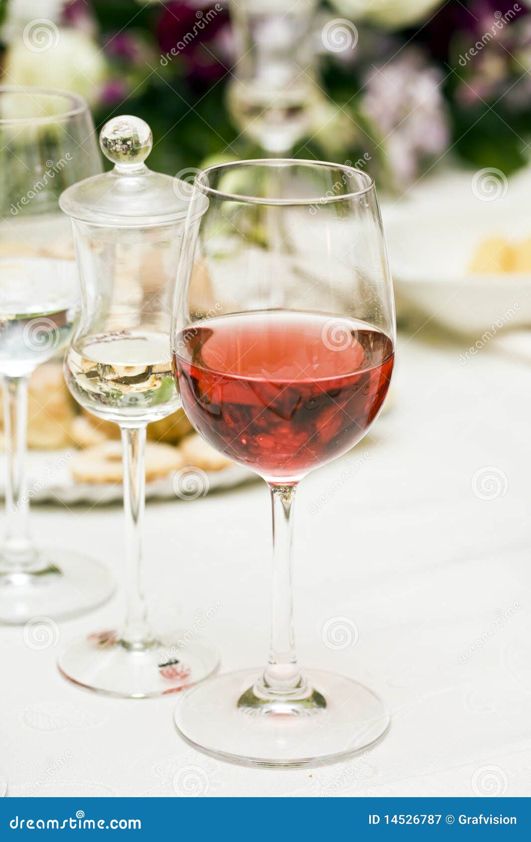 Red wine at restaurant stock image. Image of reception 14526787