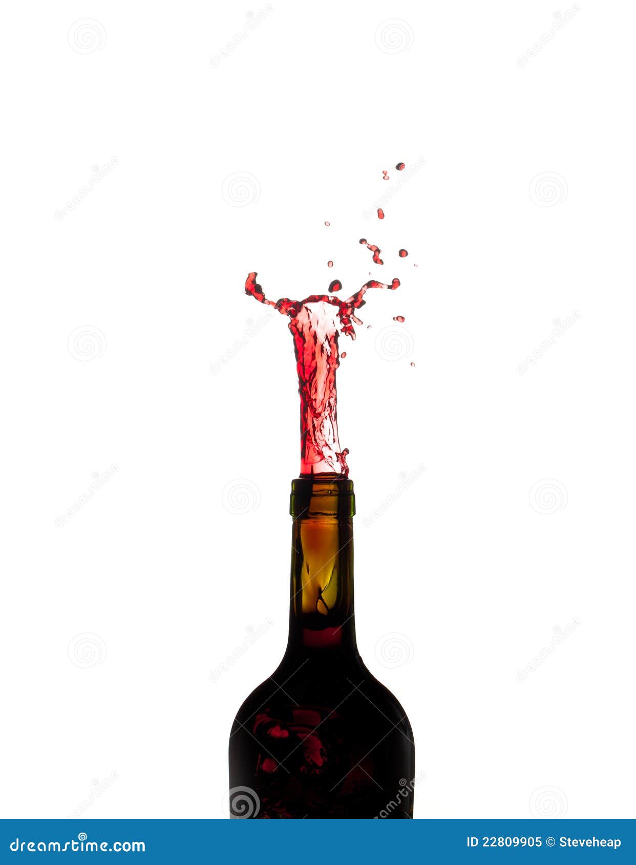 Red Wine Shooting from Green Bottle Stock Image Image of elegant