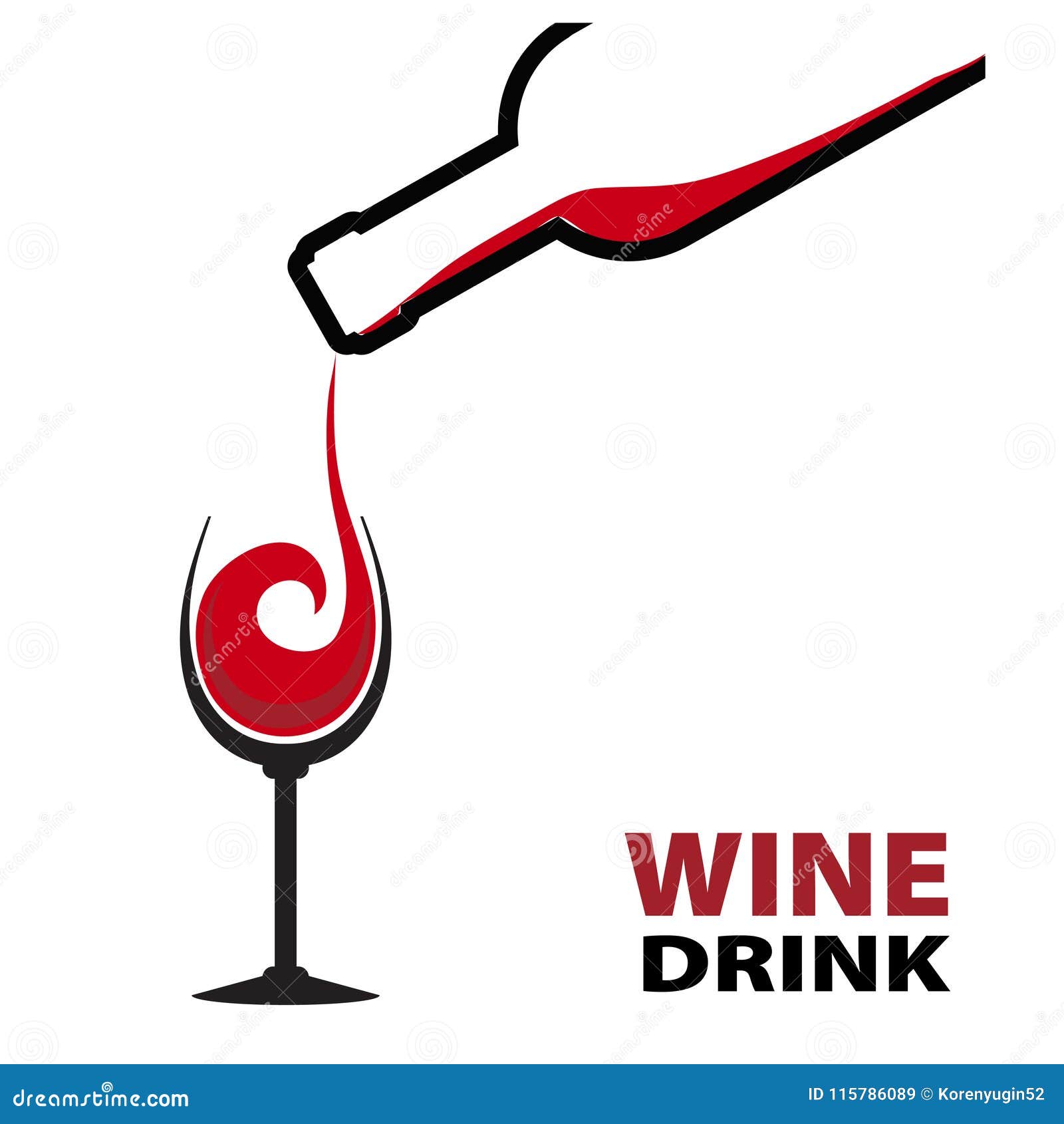 Wine glass winery alcohol drink and red Royalty Free Vector