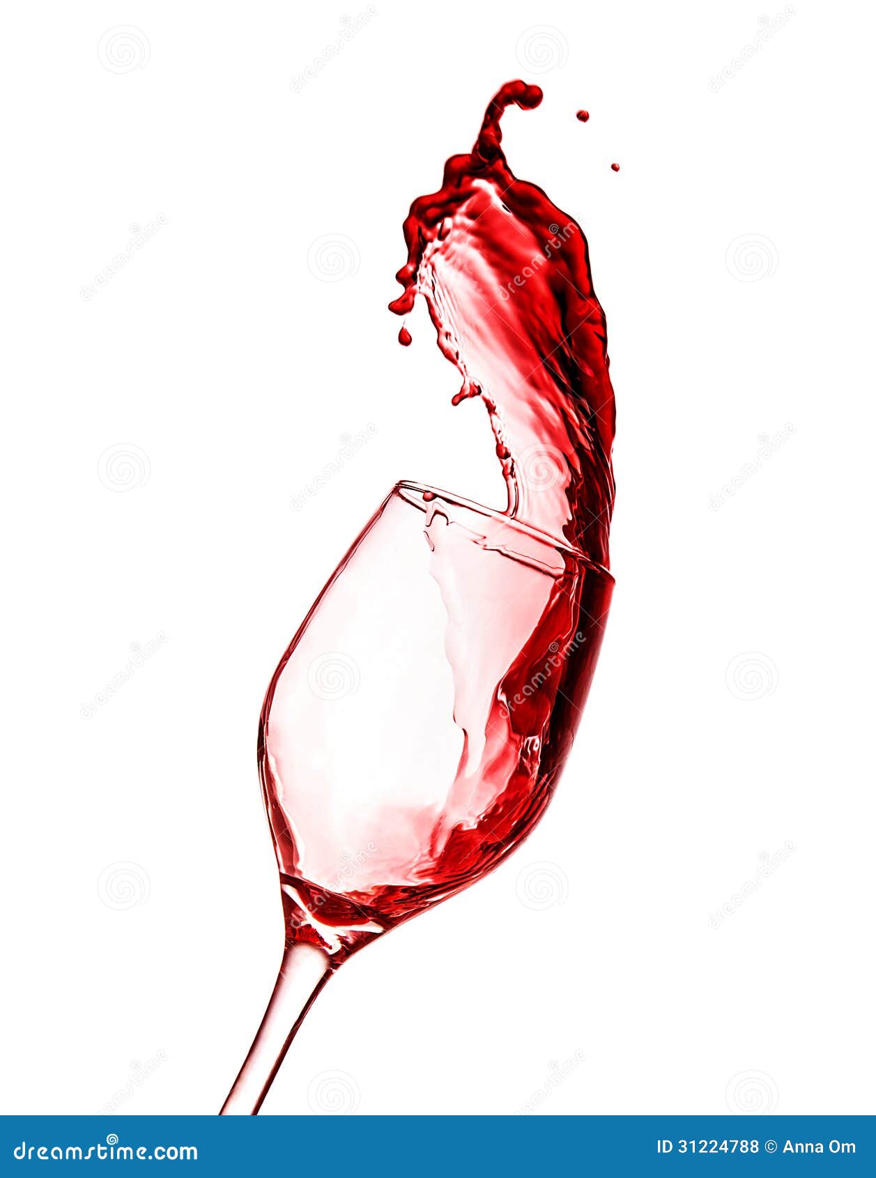 Red Wine Glass Isolated On White Background Stock Photo - Download