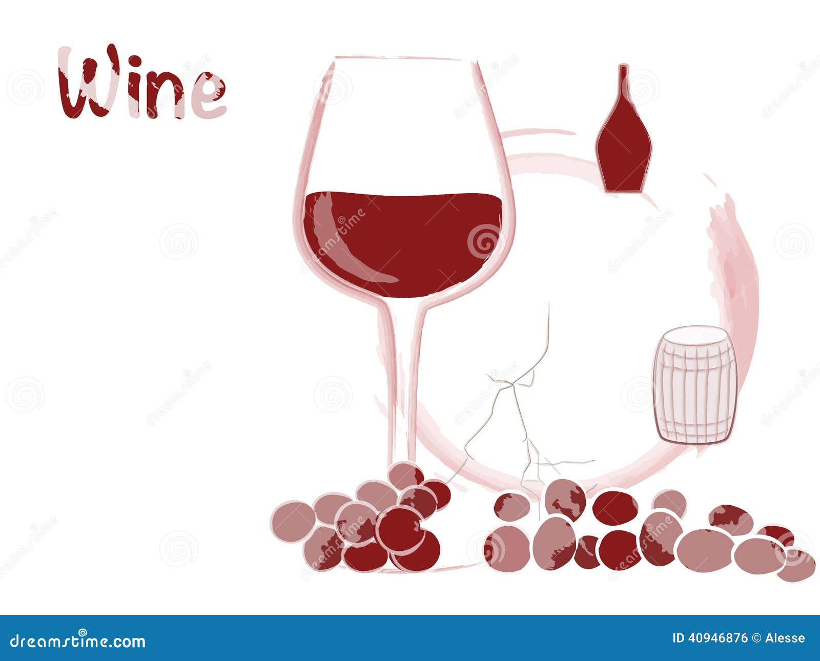 Red wine stock vector. Illustration of food, label, process - 40946876