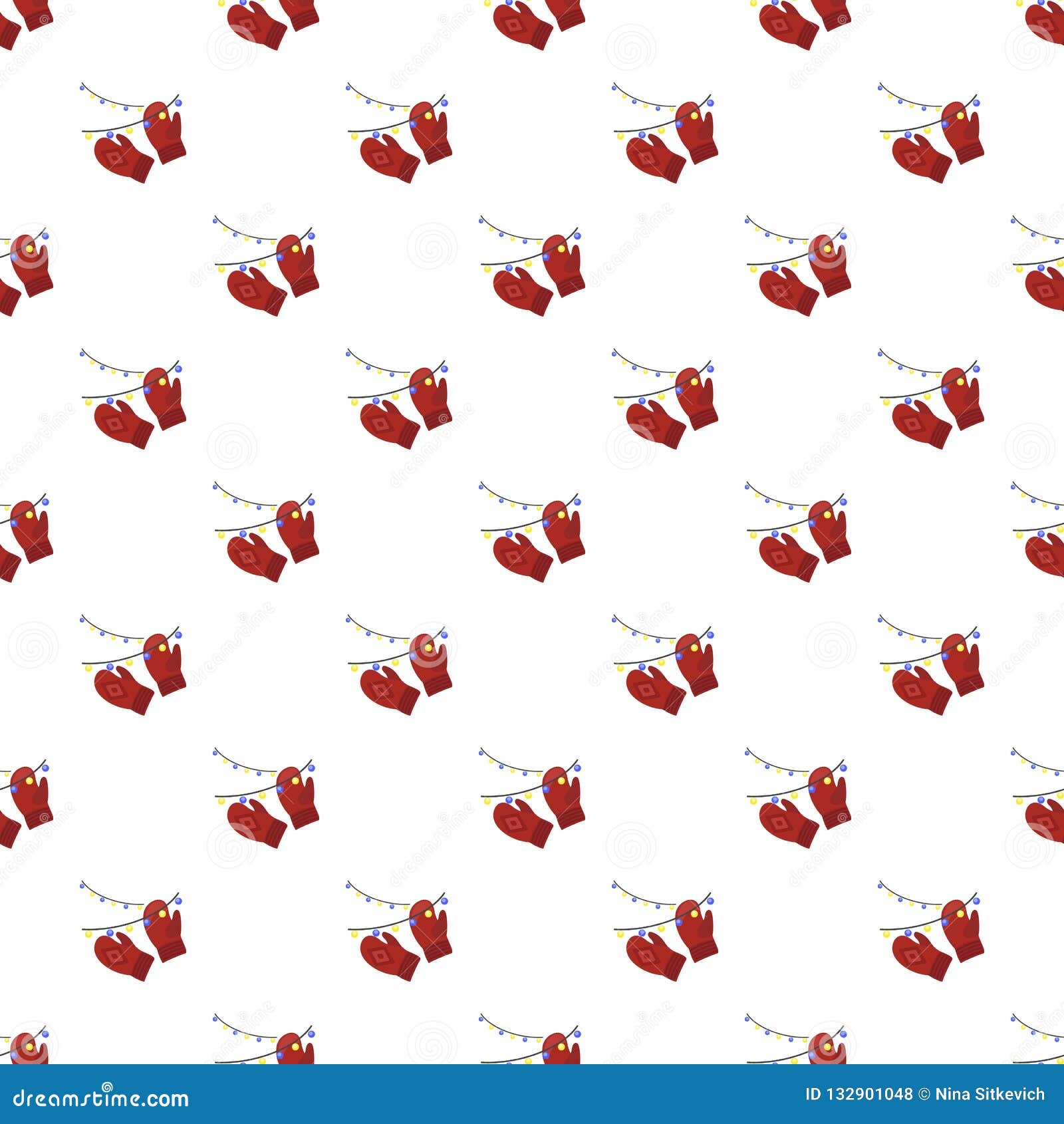 Download Red Winter Gloves Pattern Seamless Vector Stock Vector ...