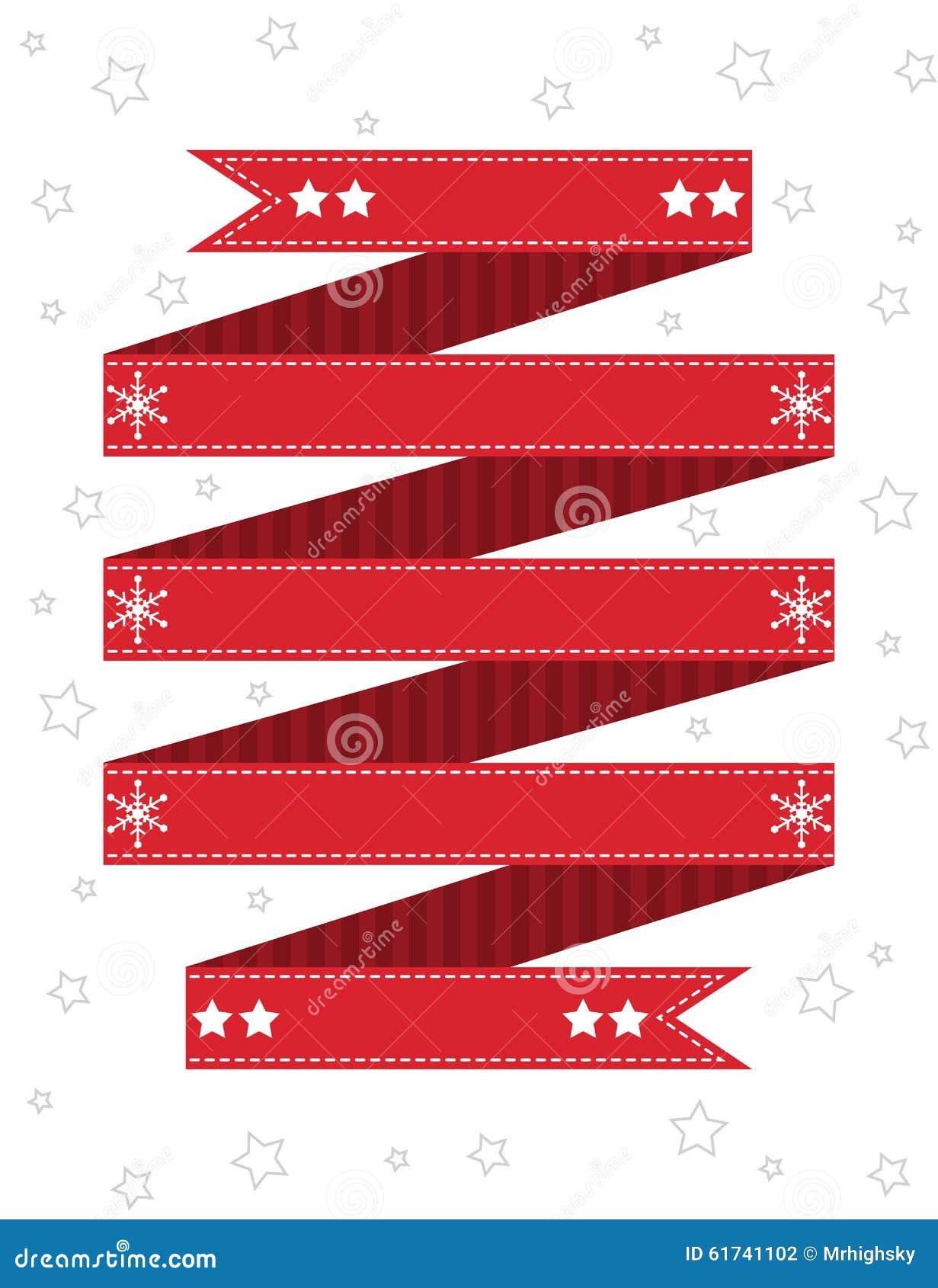 red winter themed ribbon 