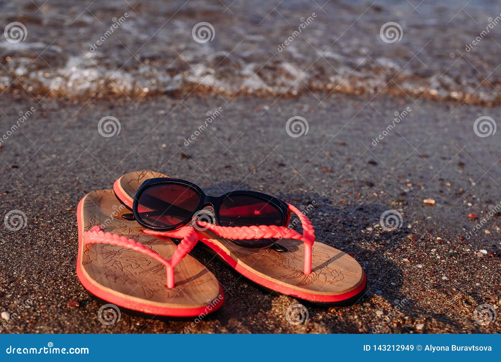 Red women`s beach Slippers stock image. Image of accessories - 143212949
