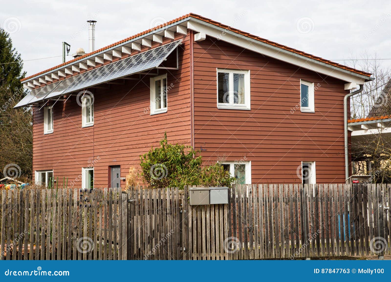red wooden house , sweden stil