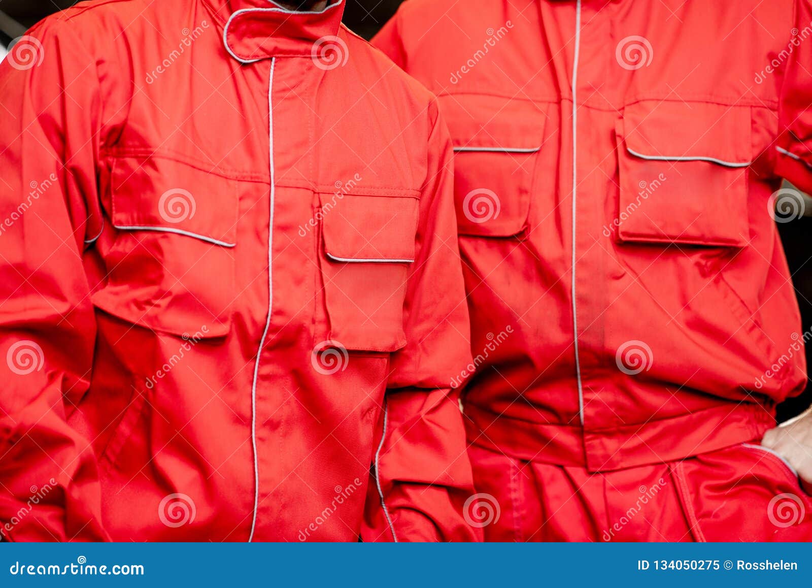 Red working uniforms stock image. Image of industrial 134050275