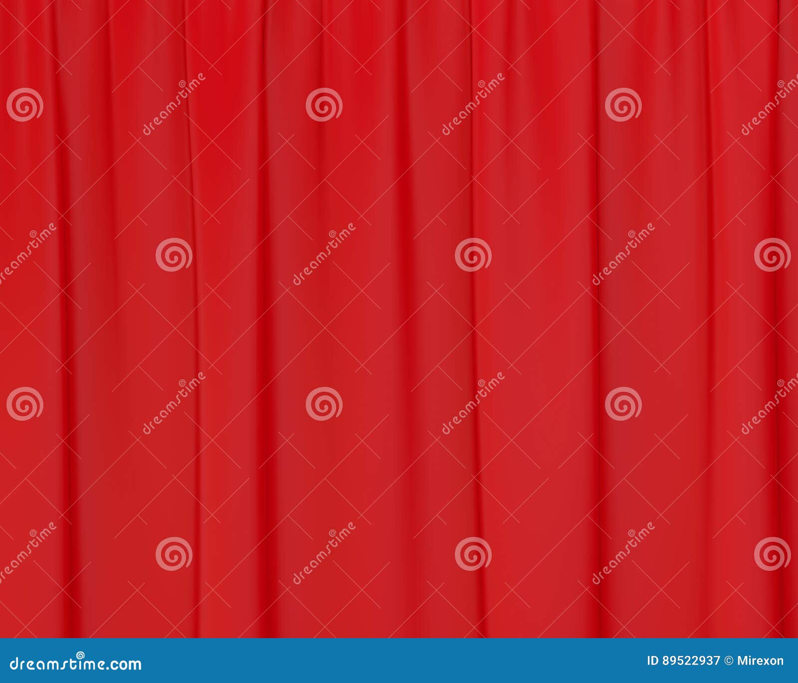red wrinkled silk curtains