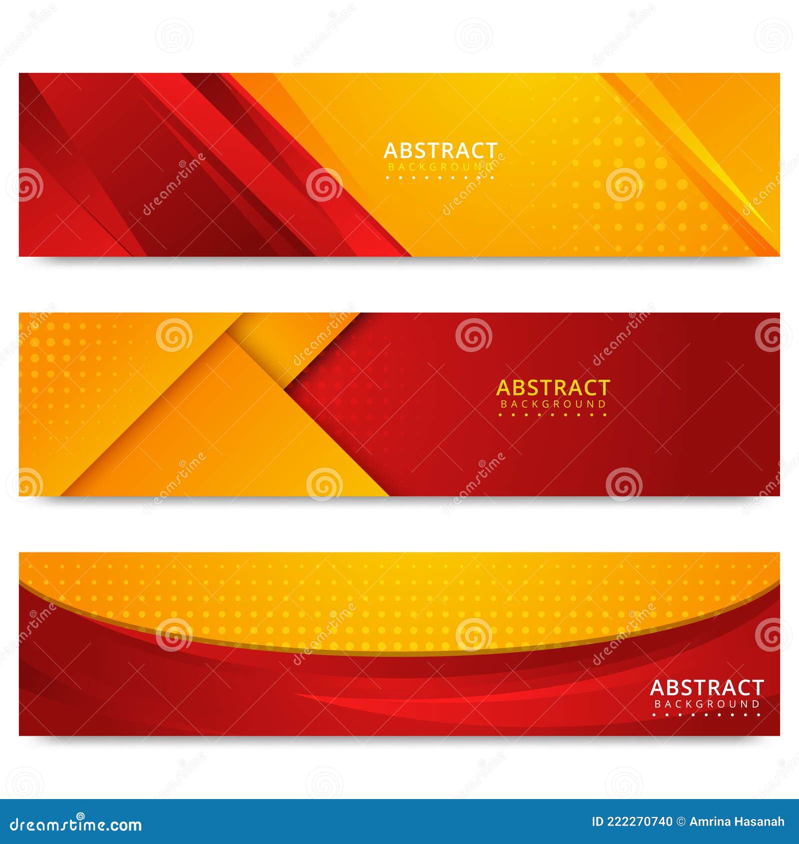 Red and Yellow Abstract Background Banner Stock Vector - Illustration of  sale, design: 222270740