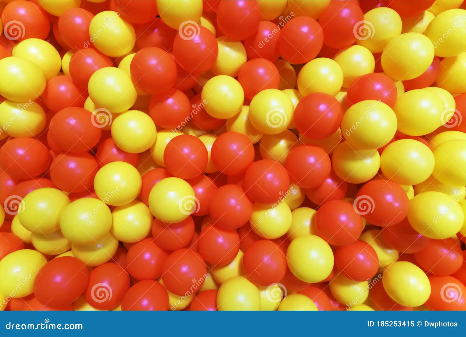 Red and Yellow Balls in the Pit Stock Image Image of color, ball