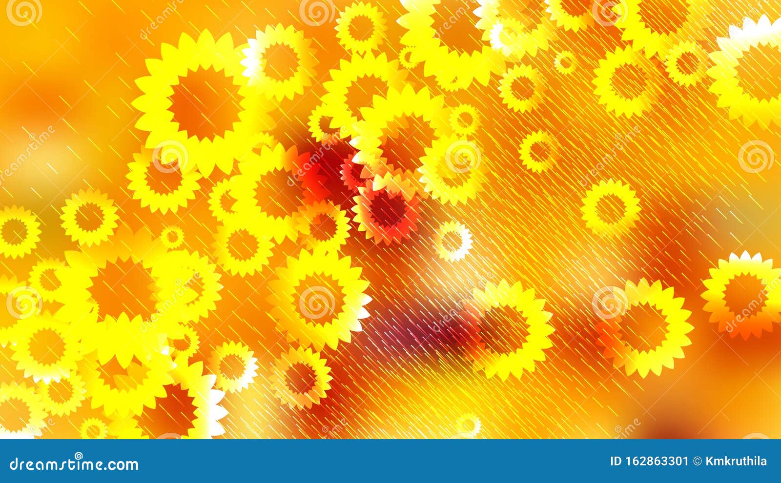 Red and Yellow Flower Background Vector Stock Vector Illustration of