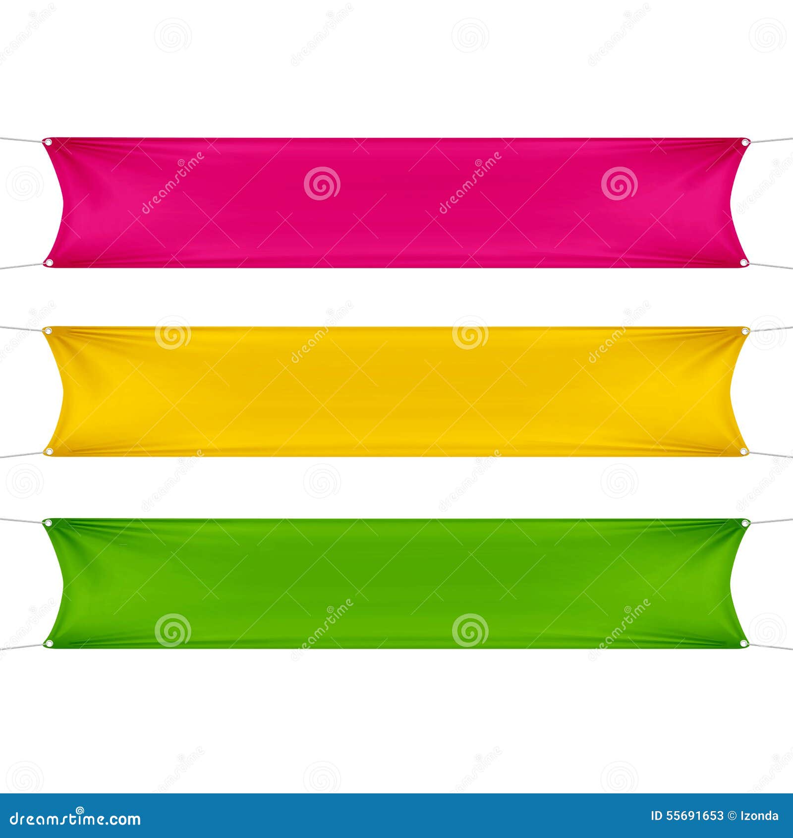 Red, Yellow and Green Blank Empty Banners Stock Vector Illustration of nylon, decoration 55691653