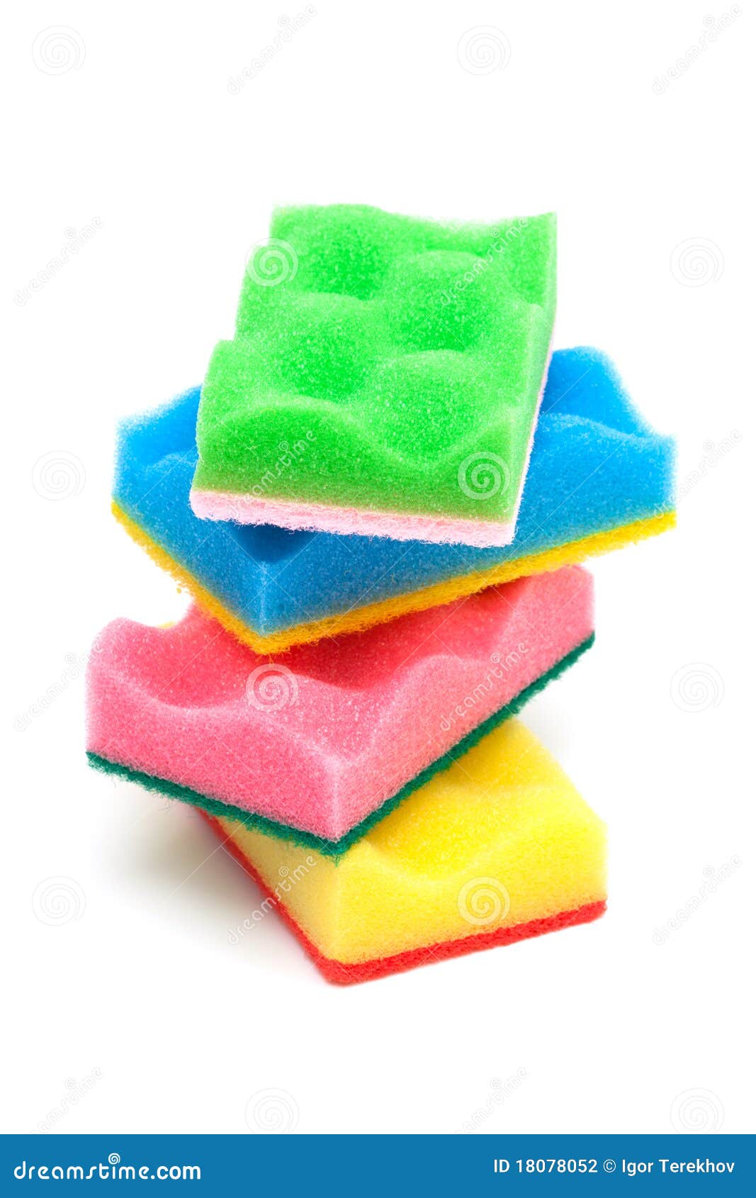 Red, Yellow, Green And Blue Sponge Stock Photo Image of domestic