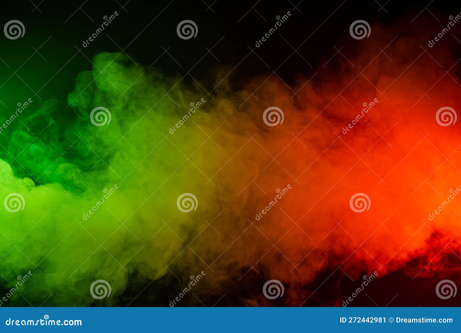 Red Yellow Green Smoke on a Black Background. Stock Image Image of