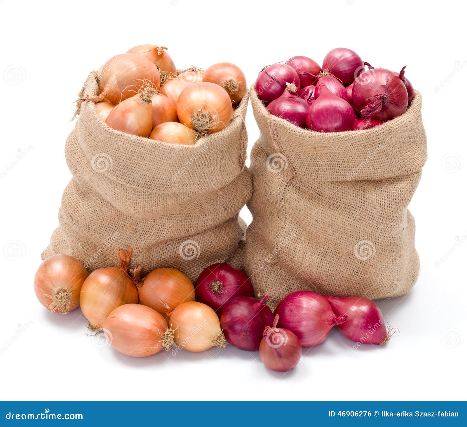 Premium Photo  Fresh red onions in bag on wooden