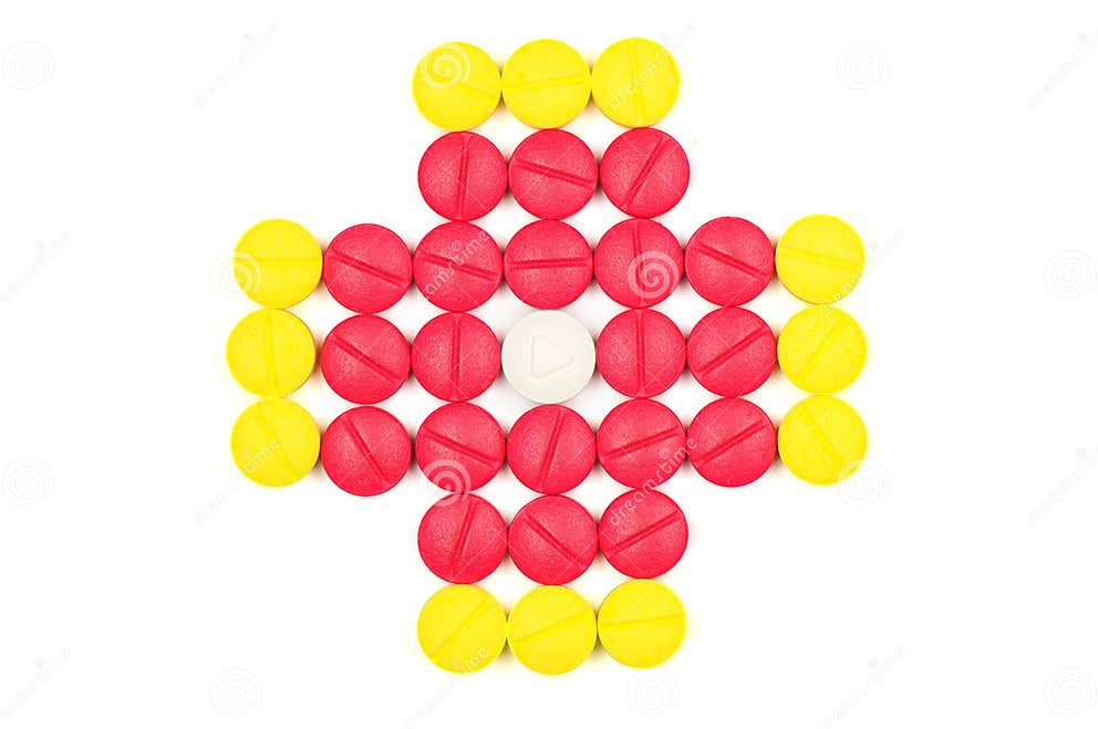 Red and yellow pill stock photo. Image of addiction, prevention 15452852