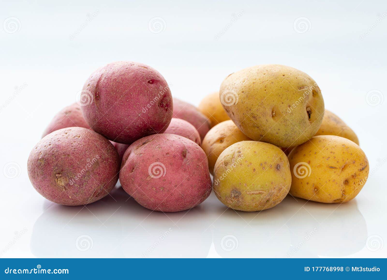 Red and yellow potatoes stock photo. Image of eating 177768998