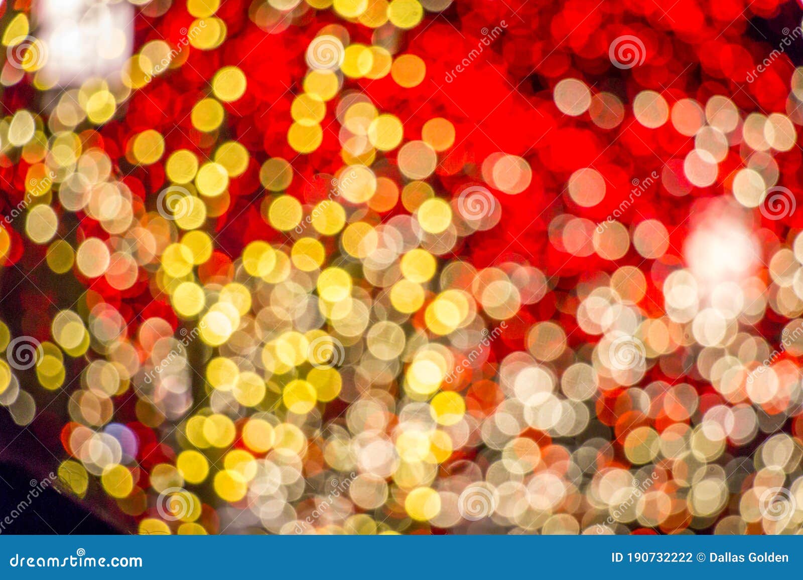 Red Yellow and White Christmas Lights Bokeh Stock Photo Image of