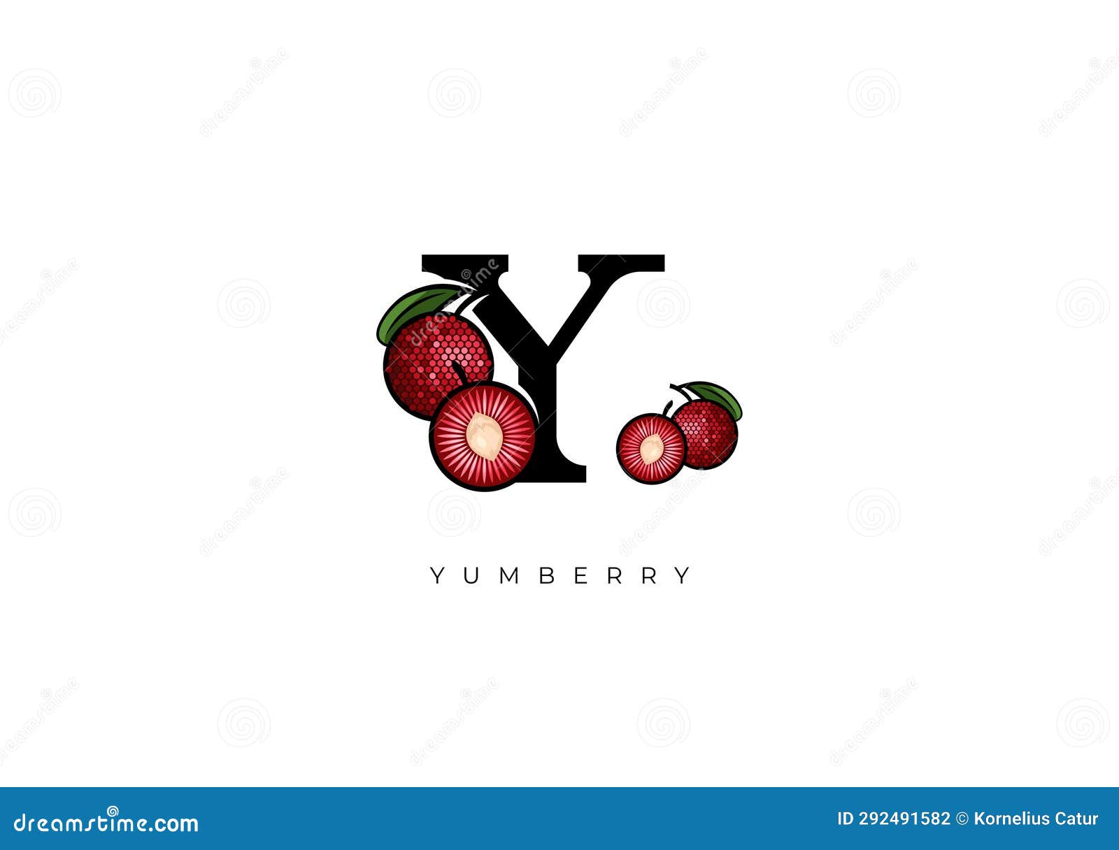 red yumberry fruit , great combination of yumberry fruit  with letter y